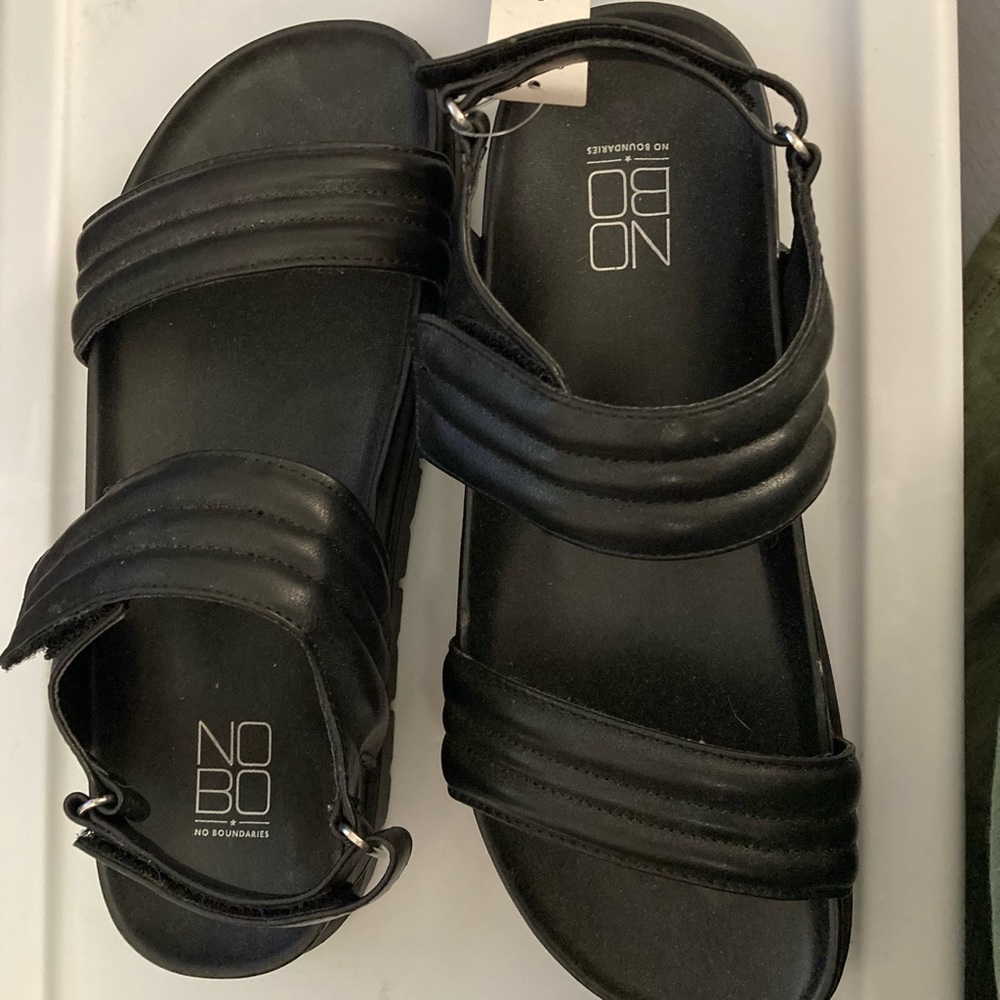 BRAND NEW NOBO BLACK SPORT SANDALS.